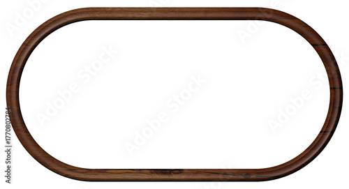 horizontaler ovaler hölzerner Bilderrahmen