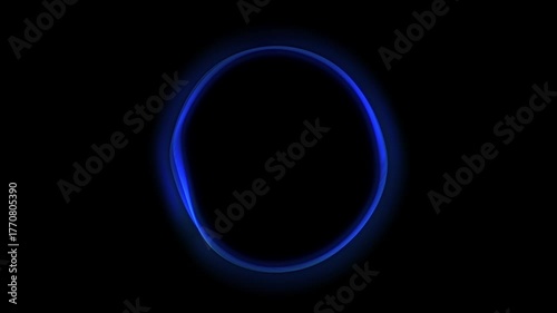 Blue futuristic technology 3d sphere seamless flow. Abstract sphere of light blue particles, lines, and dots. Glowing energy orb and ball. Big data, artificial intelligence, future technology. 4k loop