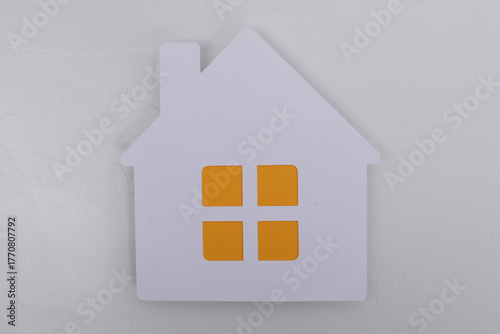 A simple paper house shape ...