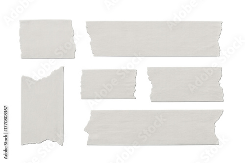 Wallpaper Mural White adhesive tape strips, ripped with ragged edges. Good for sticking, bonding, and adding texture, on a transparent background Torontodigital.ca