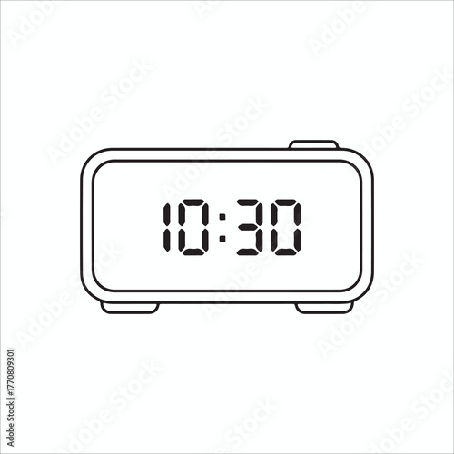 Digital alarm clock electronic timepiece with time display modern device for waking up and managing time effectively