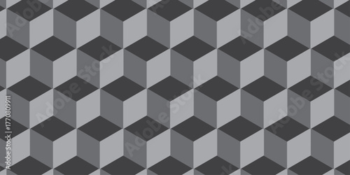 gray 3d modeling cubes Illustration decoration seamless white material pattern square design.	