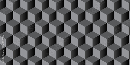 gray 3d modeling cubes Illustration decoration seamless white material pattern square design.	