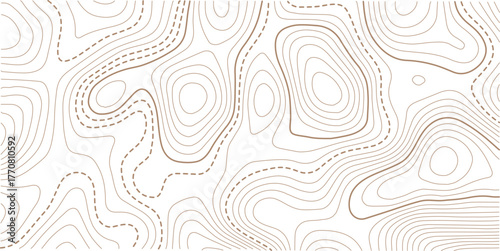 Abstract topo contour map on white background,Modern design with White background with topographic wavy pattern design.paper texture Imitation of a geographical map shades.
