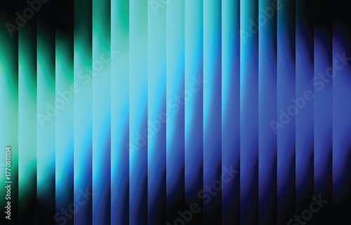 Abstract blue vertical bars with light on a