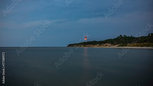 Fototapeta Naklejka Na Ścianę i Meble -  Lighthouse in the Baltic Sea after sunset