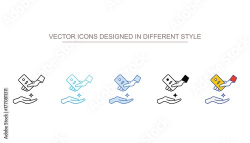 Give Money icons set different style vector stock with white background