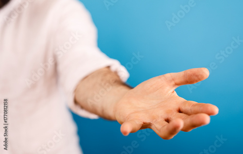 A close-up shot of a person...