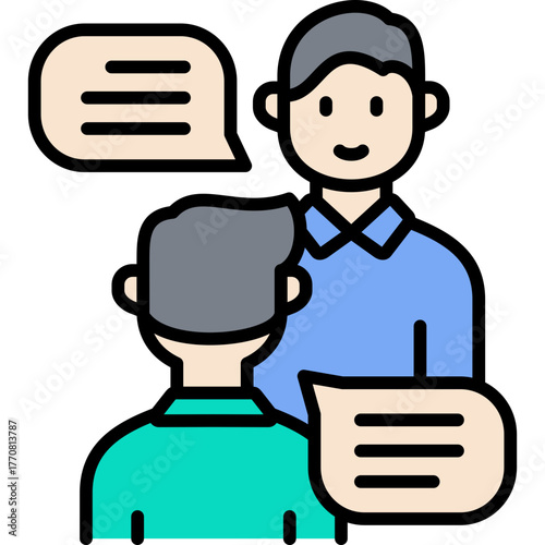 sharing talk colored icon