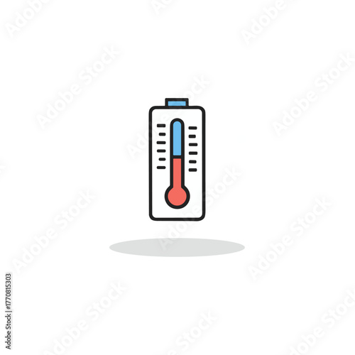 Temperature icon logo flat vector design