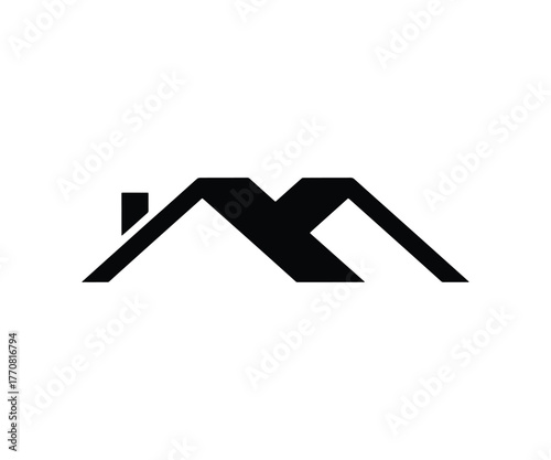 Vector roof house on clean background