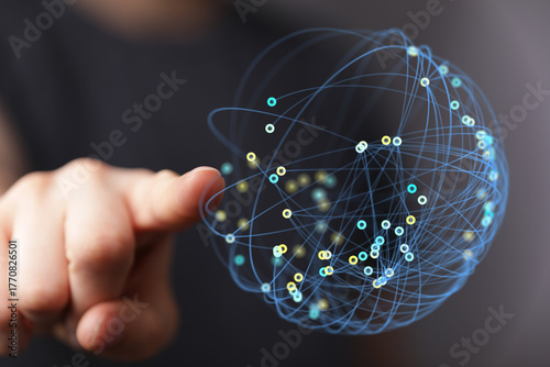 Concept image of a hand tou...