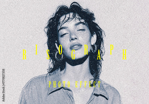 Risograph Photo Effect Mockup