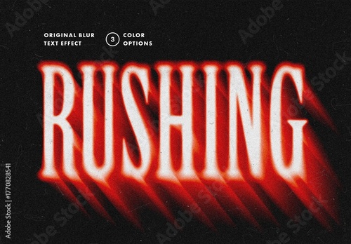 Rushing Blur Text & Logo Effect Mockup