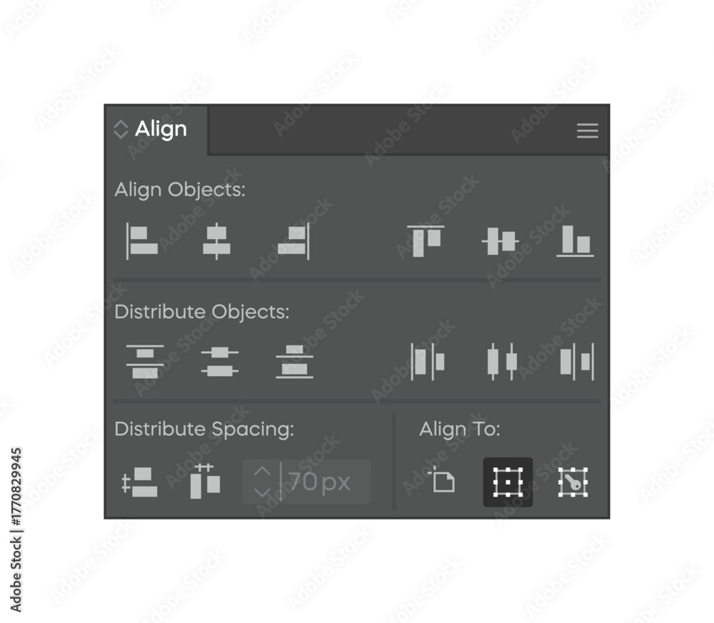 Fototapeta premium Align Panel UI