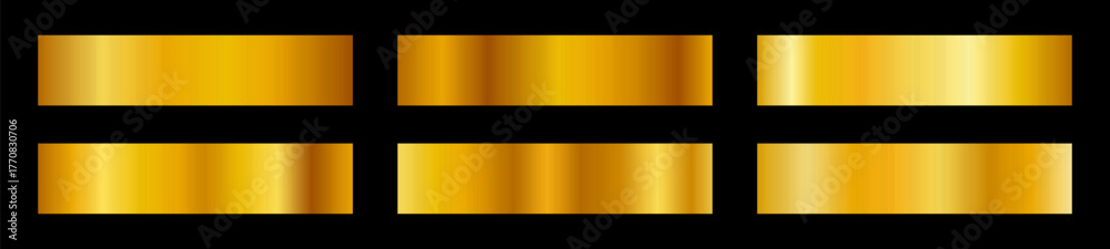 Obraz premium Golden plate swatch with soft metallic glow. Smooth gold tones and subtle gradient shades form a refined gold gradient plate.