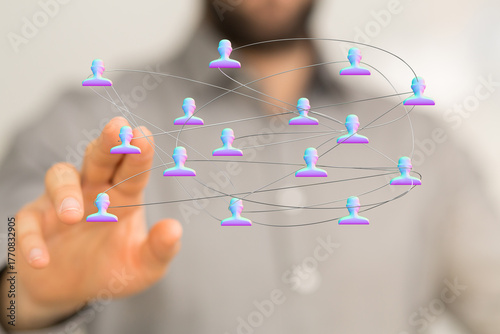 Abstract network of people ...
