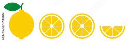 lemon slices vector collection