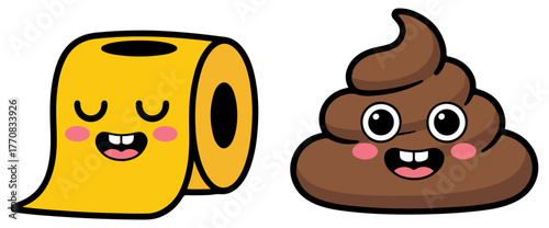 funny cartoon poop illustration
