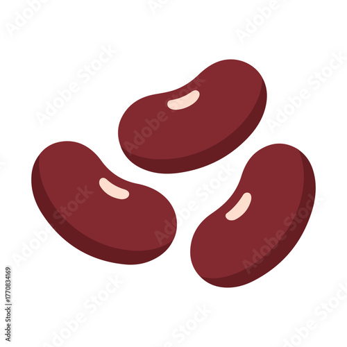 red kidney beans healthy food vector illustration