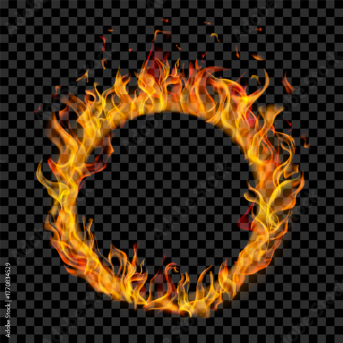 ring made of fire flame
