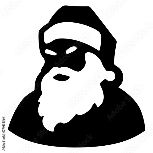 Bad Angry Santa Claus Solid Illustration