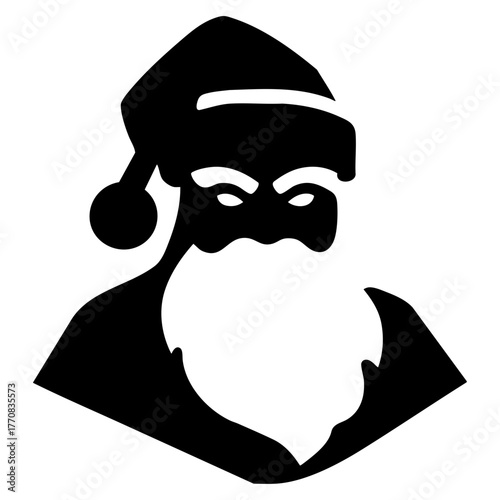 Bad Angry Santa Claus Solid Illustration