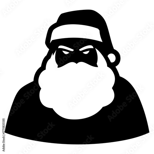 Bad Angry Santa Claus Solid Illustration