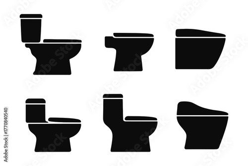 Silhouette collection of modern toilet designs