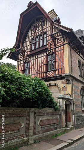 Old Traditional House in Fécamp, Normandy, France. 