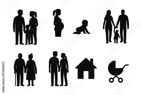 Family silhouettes: from pregnancy to parenthood and beyond