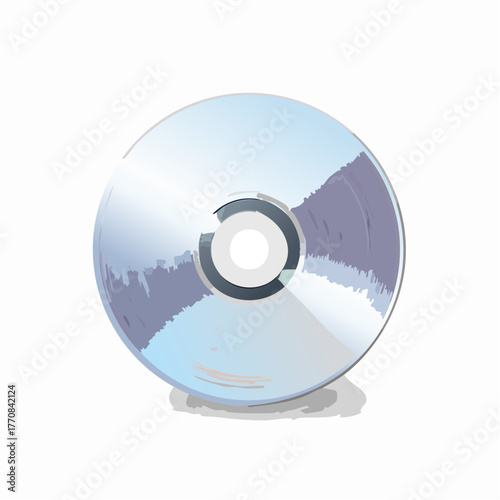 CD audio, DVD, DVD-ROM, CD, Blue-ray disc, isolé sur fond blanc, en gros plan 