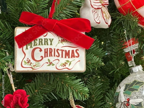 Christmas ornament on a tree 