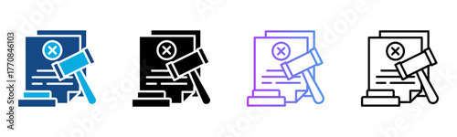 Liquidation Icon Multiple Style Vector Illustration
