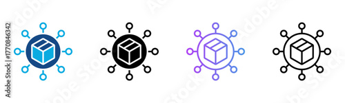 Distribution Icon Multiple Style Vector Illustration
