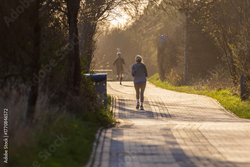 Wallpaper Mural people running in the park Torontodigital.ca