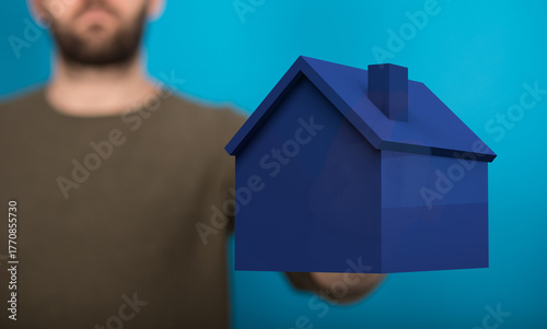 A person presenting a 3D ho...