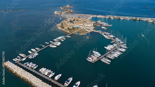 Obraz na plátně Aerial view of the port of Trapani, Sicily, Italy