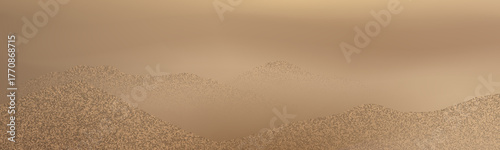 Abstract shimmering sandscape with golden dunes and dynamic ridgelines.