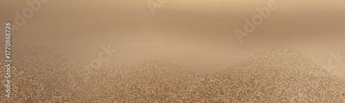 Abstract golden dunes landscape with flowing ridges and soft desert forms.