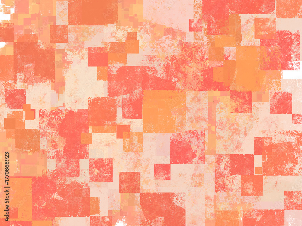 Fototapeta premium Abstract Orange Geometric Square Background Texture