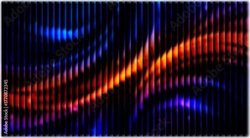 Abstract Neon Light Streaks on a Dark Background with Vibrant Blue and Orange Tones