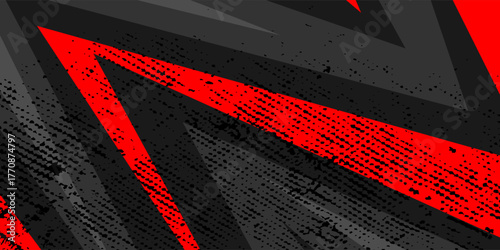 sports background design with red and black accent colors with a dot texture pattern