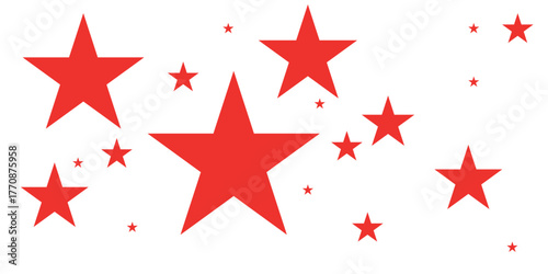 Light Red vector template with sky stars. Blurred decorative design in simple style with stars.