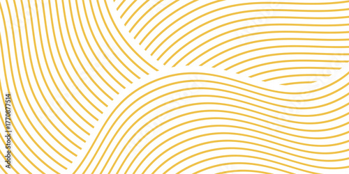 Yellow instant noodles, pasta, and spaghetti textures with geometric wavy lines. eps 10 modern
