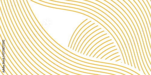 Yellow instant noodles, pasta, and spaghetti textures with geometric wavy lines. eps 10 modern