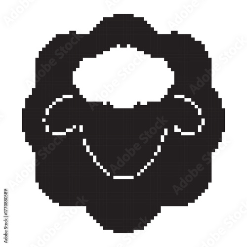 lamb pixel icon, 8-bit. Vector illustration on a white background.
