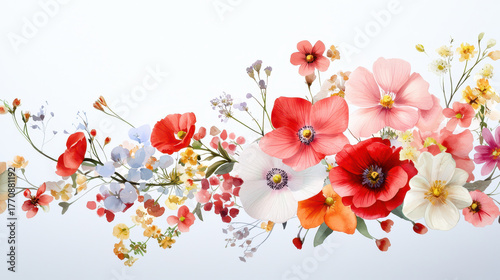 Beautiful floral arrangement featuring variety of colorful flowers, creating vibrant and cheerful atmosphere