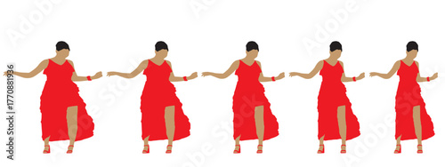 Conceptual fat overweight obese female vs slim fit healthy body after weight loss or diet on white background banner. A  fitness, nutrition or obesity, health shape illustration vector as silhouettes