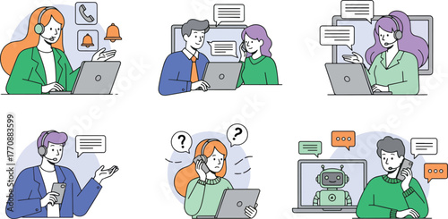 Customer support and service concept